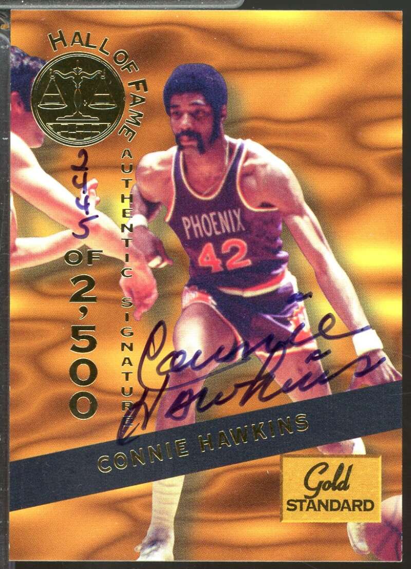 Connie Hawkins 1994 Signature Rookies Gold Standard HOF Autographs /2500 #11  Image 1
