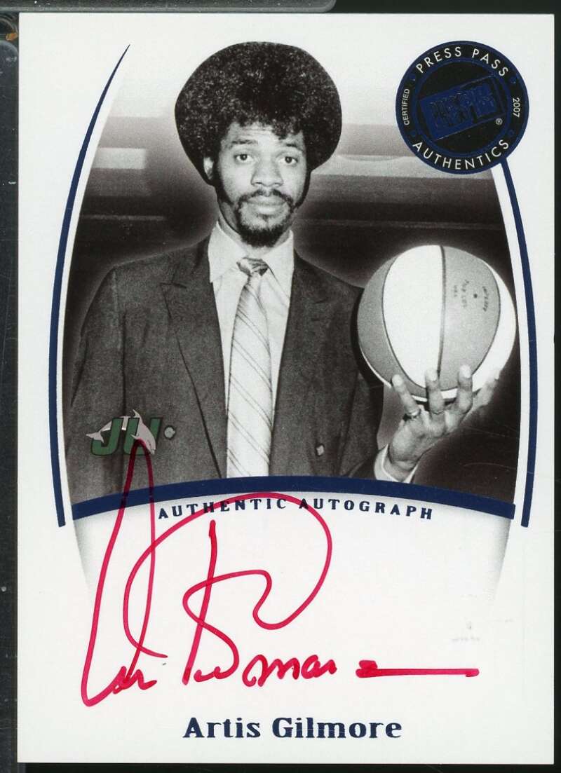 Artis Gilmore Card 2007-08 Press Pass Legends Signatures Red Autograph #75  Image 1