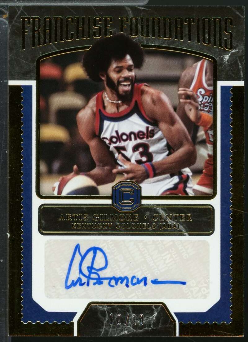 Artis Gilmore 2017-18 Cornerstones Franchise Foundations Autograph Gold /10 #9  Image 1