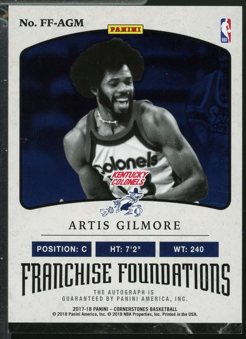 Artis Gilmore 2017-18 Cornerstones Franchise Foundations Autograph Gold /10 #9  Image 2