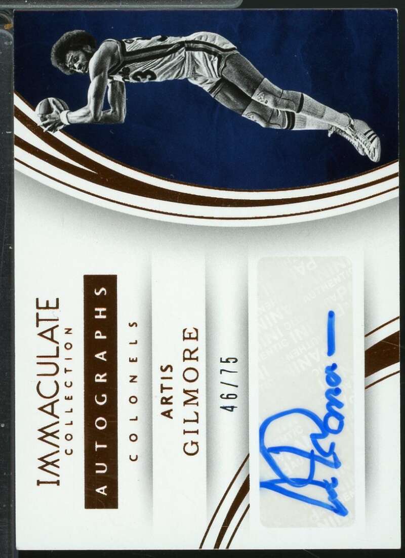 Artis Gilmore Card 2015-16 Immaculate Collection Autographs Bronze /75 #32  Image 1