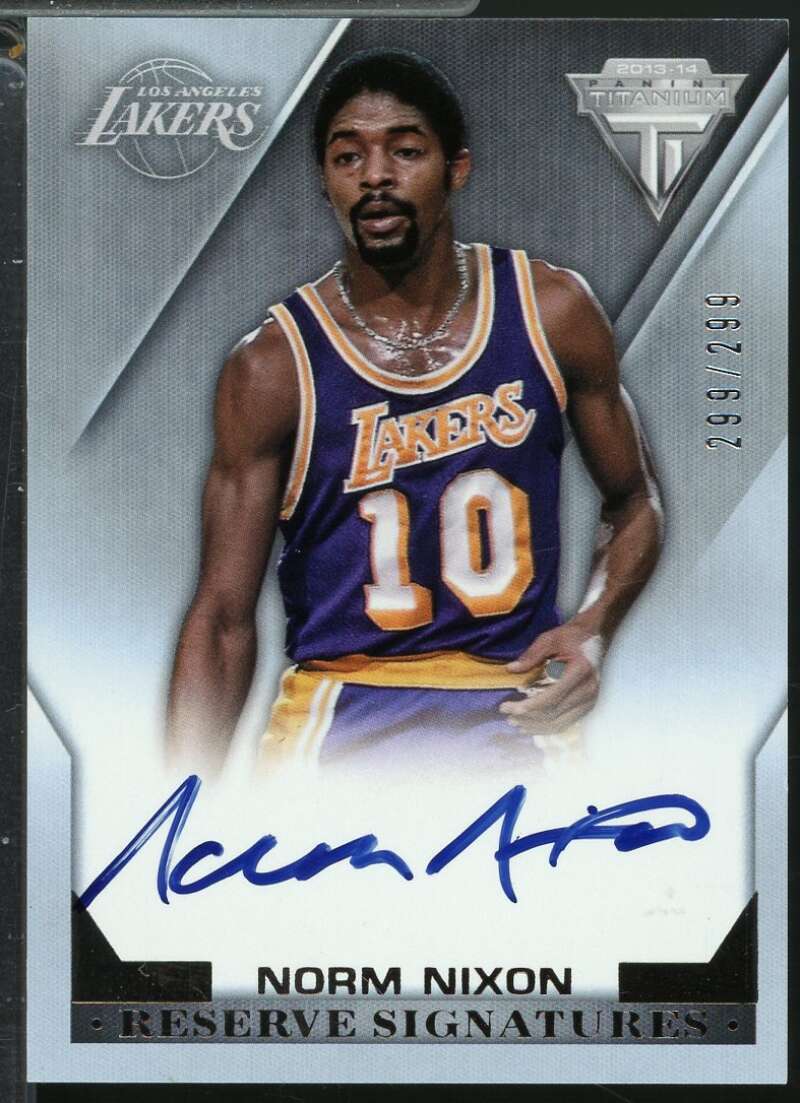 Norm Nixon Card 2013-14 Panini Titanium Reserve Signatures Autograph /299 #6  Image 1