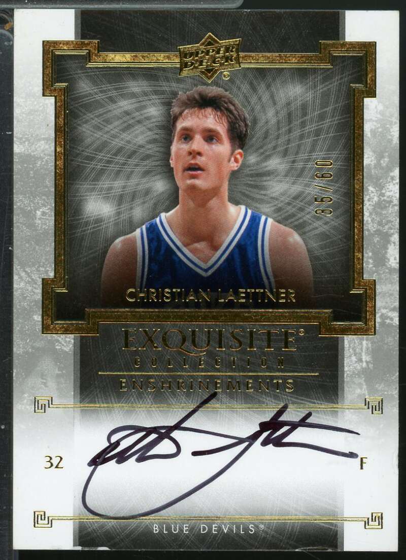 Christian Laettner 2013-14 Exquisite Collection Enshrinements Autograph /60 #CL  Image 1