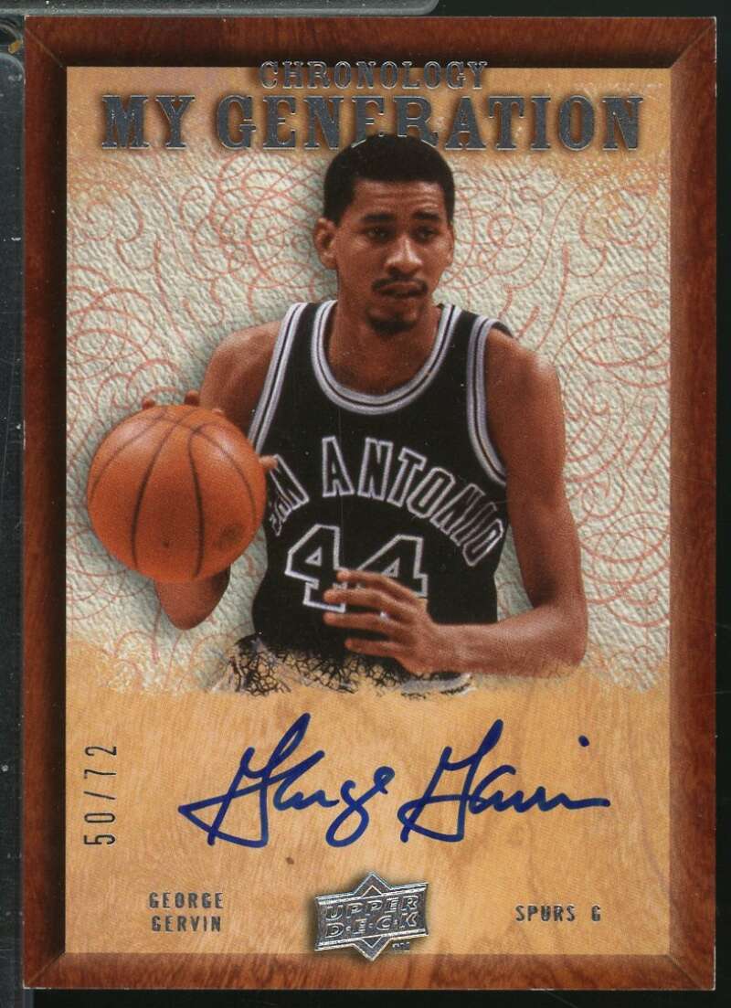 George Gervin 2007-08 Upper Deck Chronology My Generation Autograph /72 #MGGG  Image 1