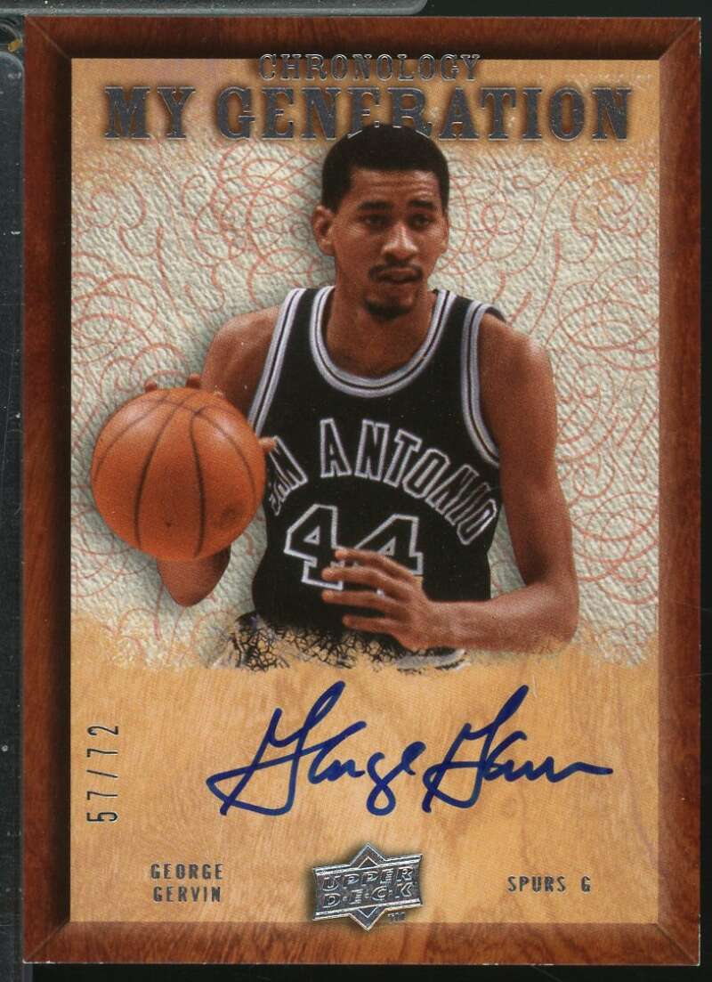 George Gervin 2007-08 Upper Deck Chronology My Generation Autograph /72 #MGGG  Image 1
