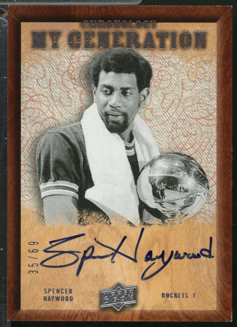 Spencer Haywood 2007-08 Upper Deck Chronology My Generation Autograph /69 #MGSH  Image 1