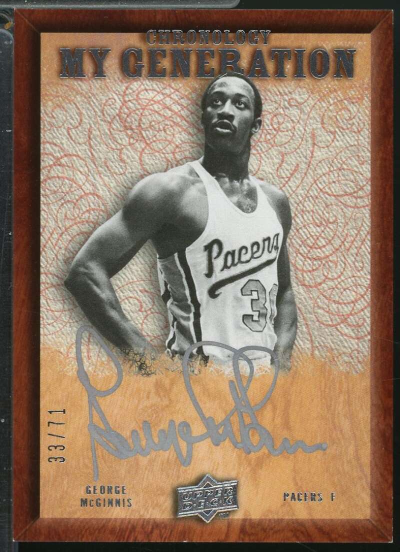 George McGinnis 2007-08 Upper Deck Chronology My Generation Autograph /71 #MGGM  Image 1