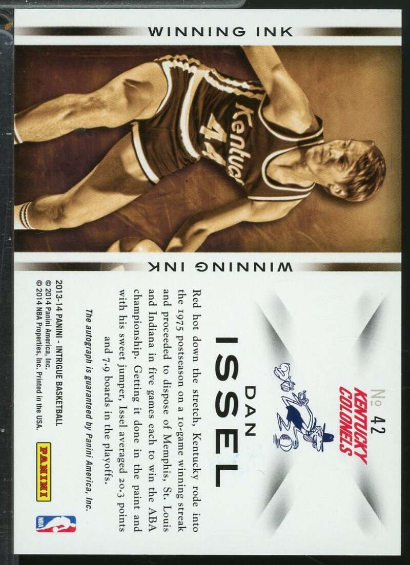 Dan Issel Card 2013-14 Panini Intrigue Winning Ink Autograph /49 #42  Image 2