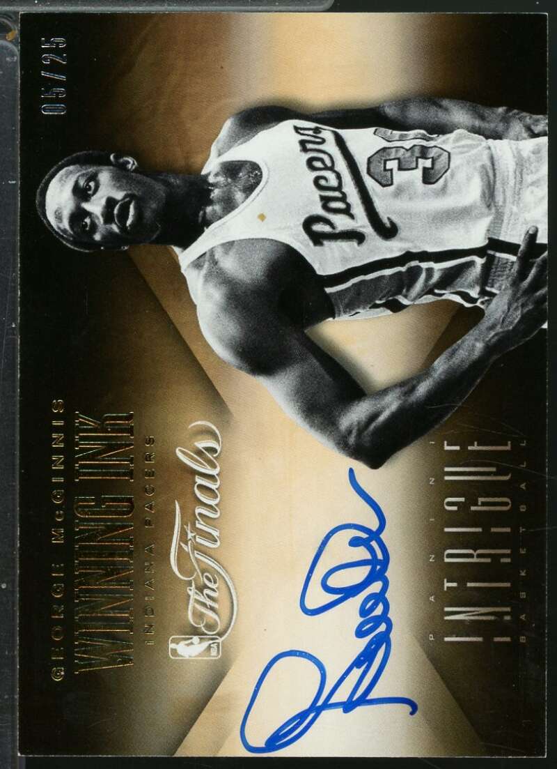 George McGinnis Card 2013-14 Panini Intrigue Winning Ink Autograph /25 #12  Image 1