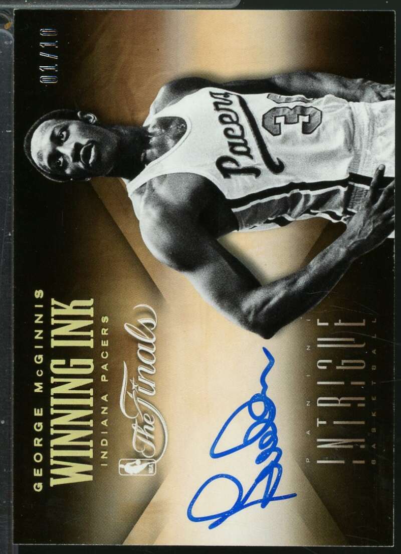 George McGinnis Card 2013-14 Panini Intrigue Winning Ink Autograph Gold /10 #12  Image 1