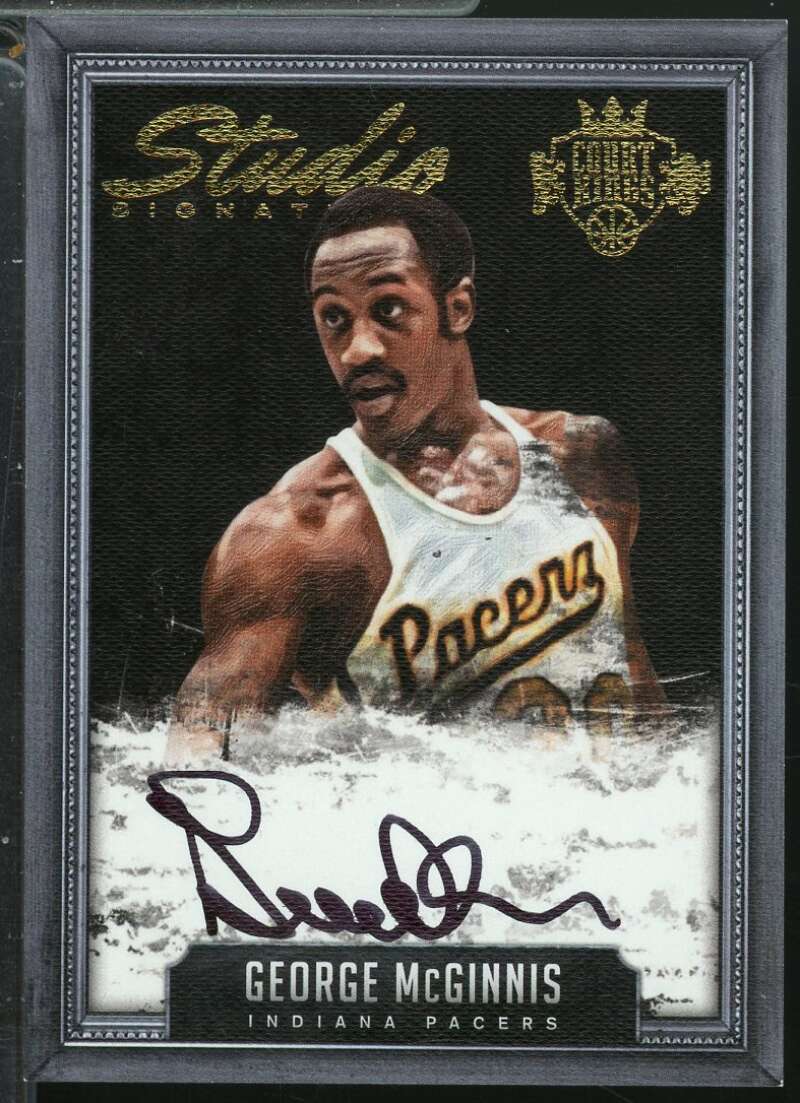 George McGinnis Card 2014-15 Court Kings Studio Signatures Autograph /99 #BTGM  Image 1