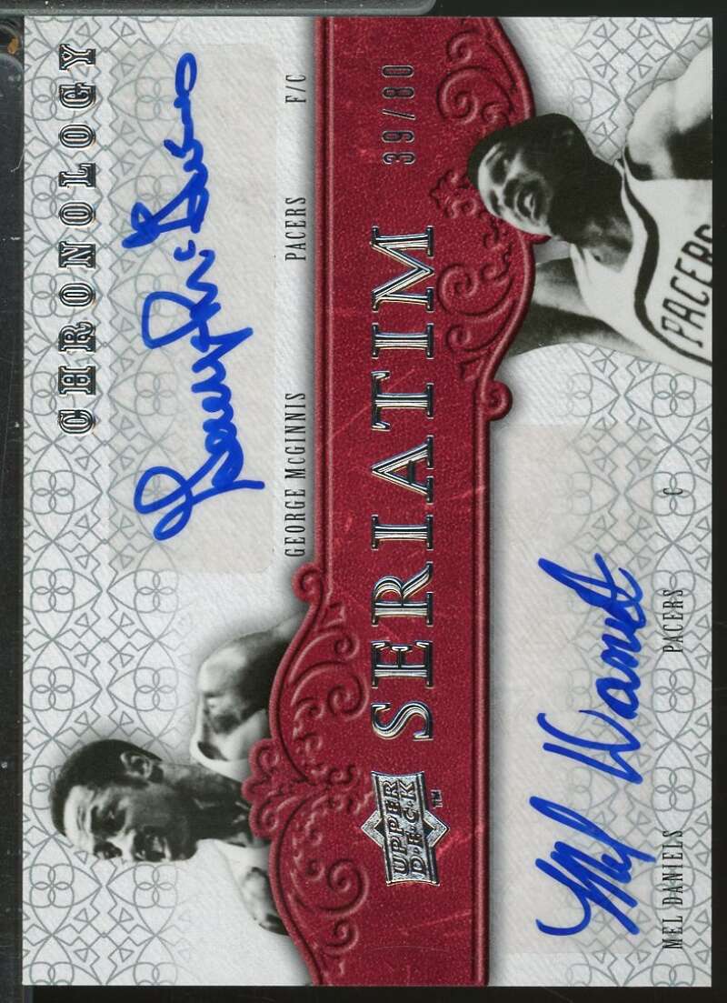 George McGinnis Mel Daniels Card 2007-08 Upper Deck Chronology Seriatim /80 #IN  Image 1