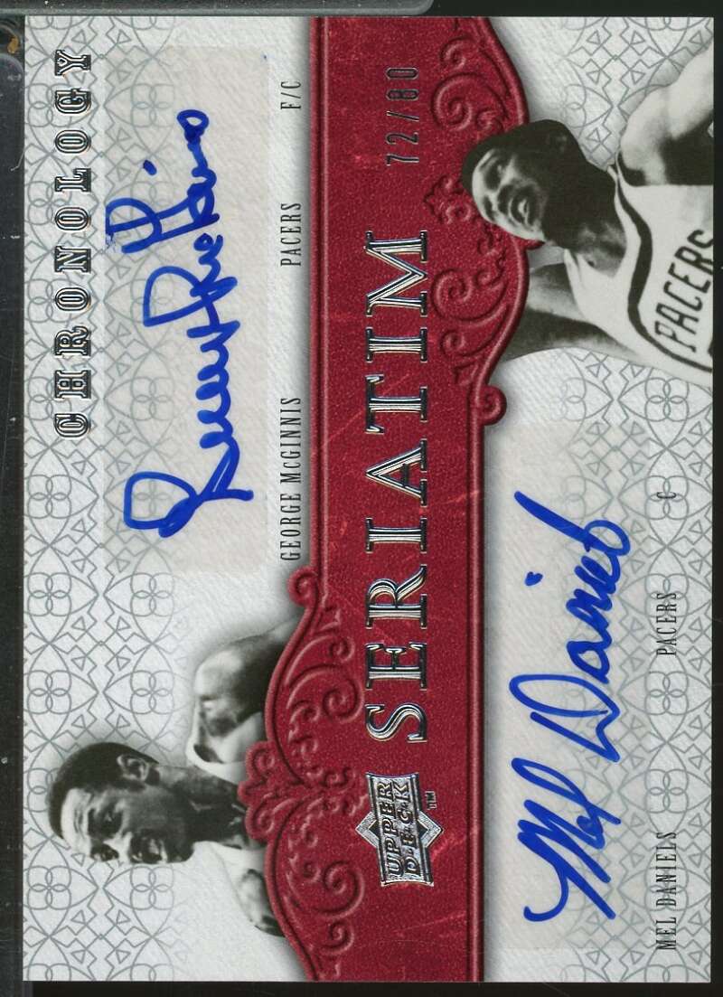 George McGinnis Mel Daniels Card 2007-08 Upper Deck Chronology Seriatim /80 #IN  Image 1