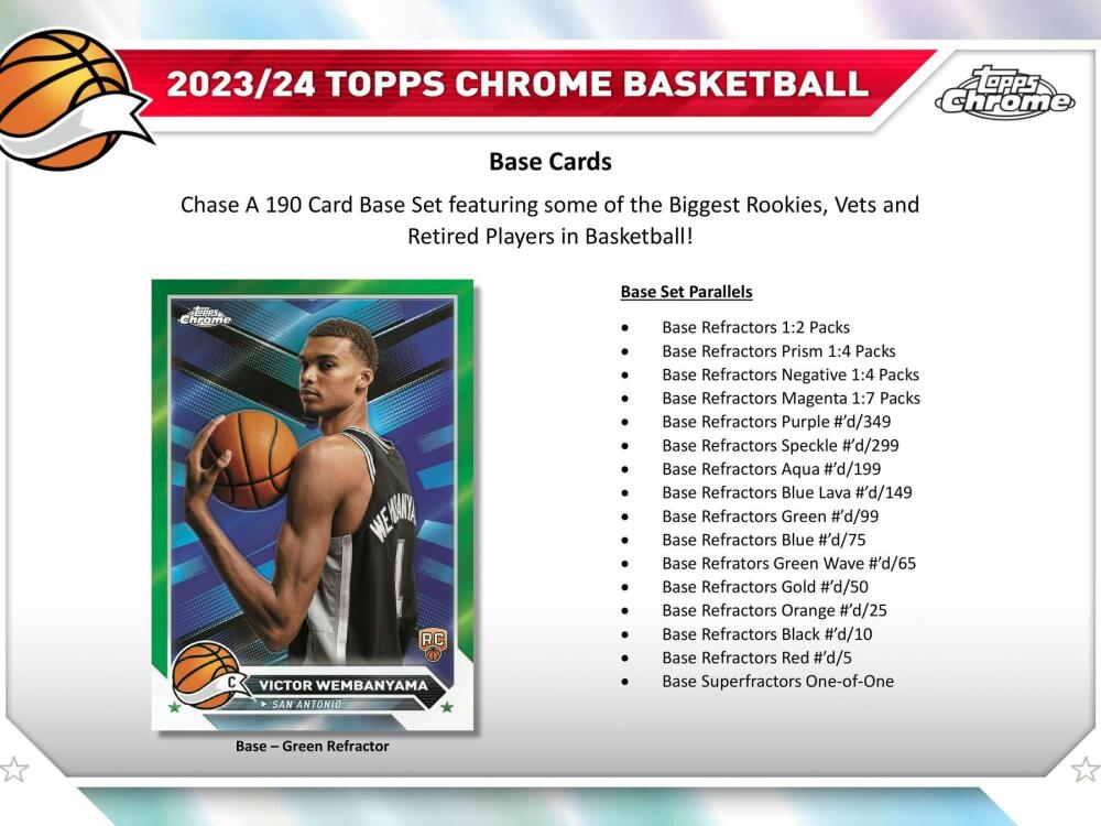 2023-24 Topps Chrome Basketball Hobby Box Image 4