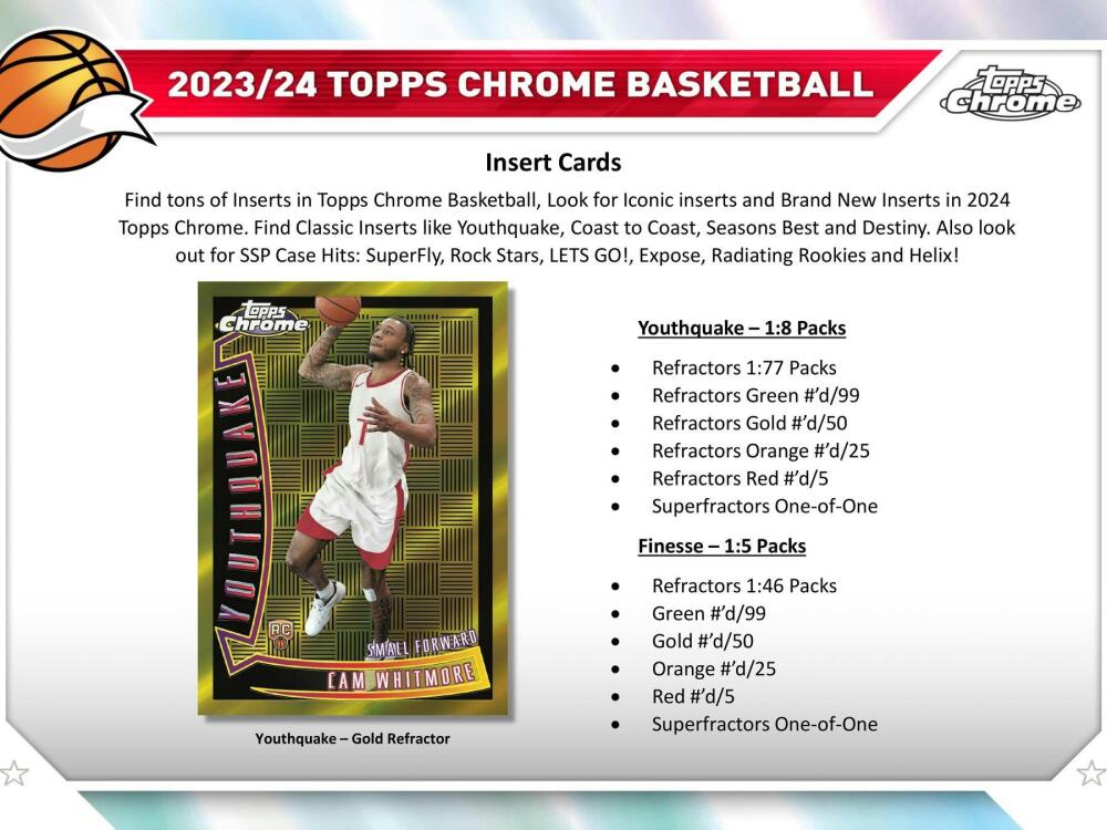 2023-24 Topps Chrome Basketball Hobby Box Image 5