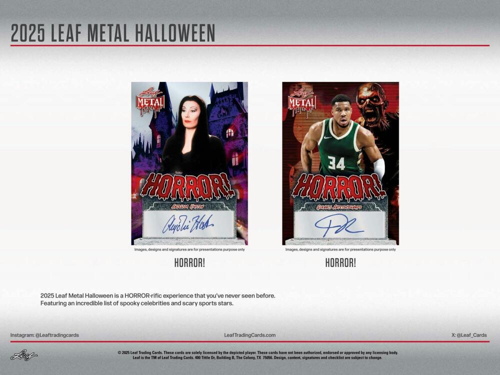 2025 Leaf Metal Halloween Hobby Box Image 4