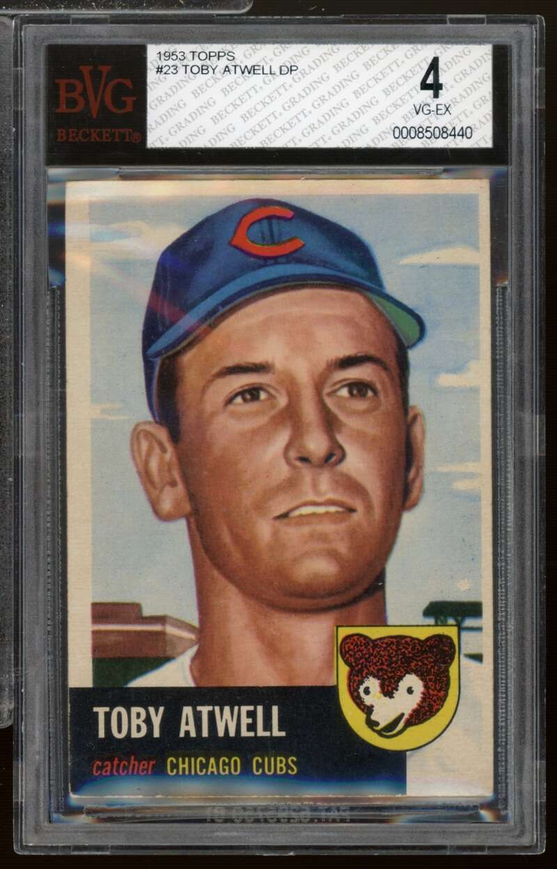 Toby Atwell Card 1953 Topps #23 BGS BVG 4 Image 1