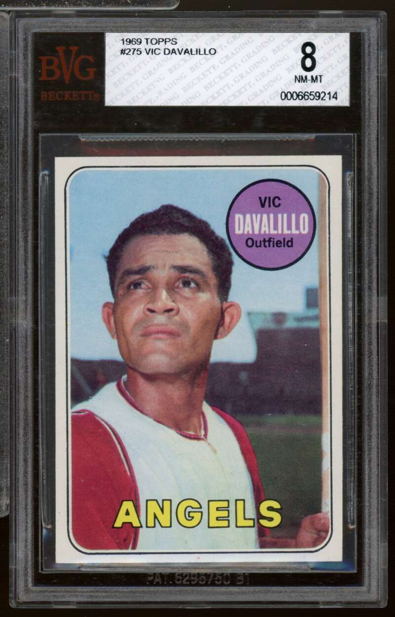 Vic Davalillo Card 1969 Topps #275 BGS BVG 8 Image 1