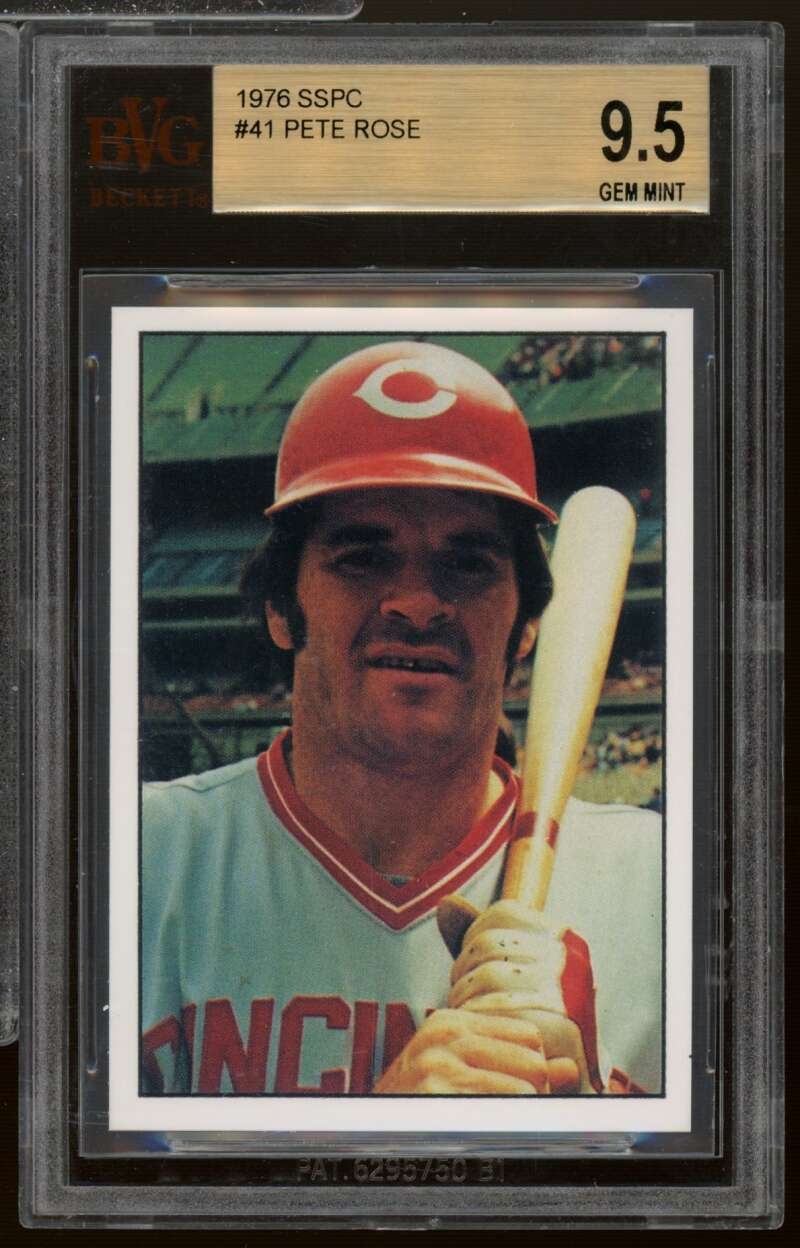 Pete Rose Card 1976 SSPC #41 BGS BVG 9.5 Image 1