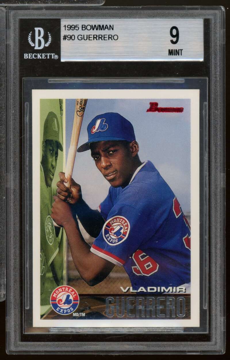 Vladimir Guerrero Rookie Card 1995 Bowman #90 BGS 9 Image 1