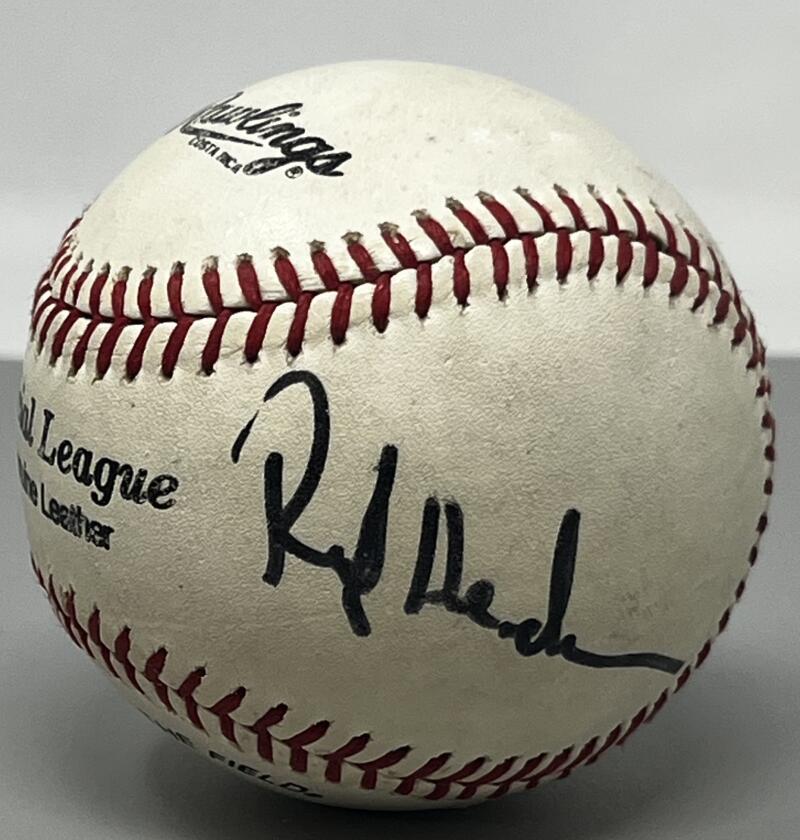 Rickey Henderson Athletics Autographed Signed Rawlings Baseball JSA Authentic Image 1