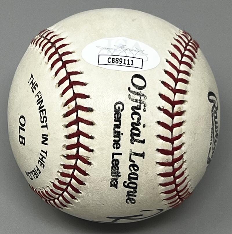 Rickey Henderson Athletics Autographed Signed Rawlings Baseball JSA Authentic Image 2