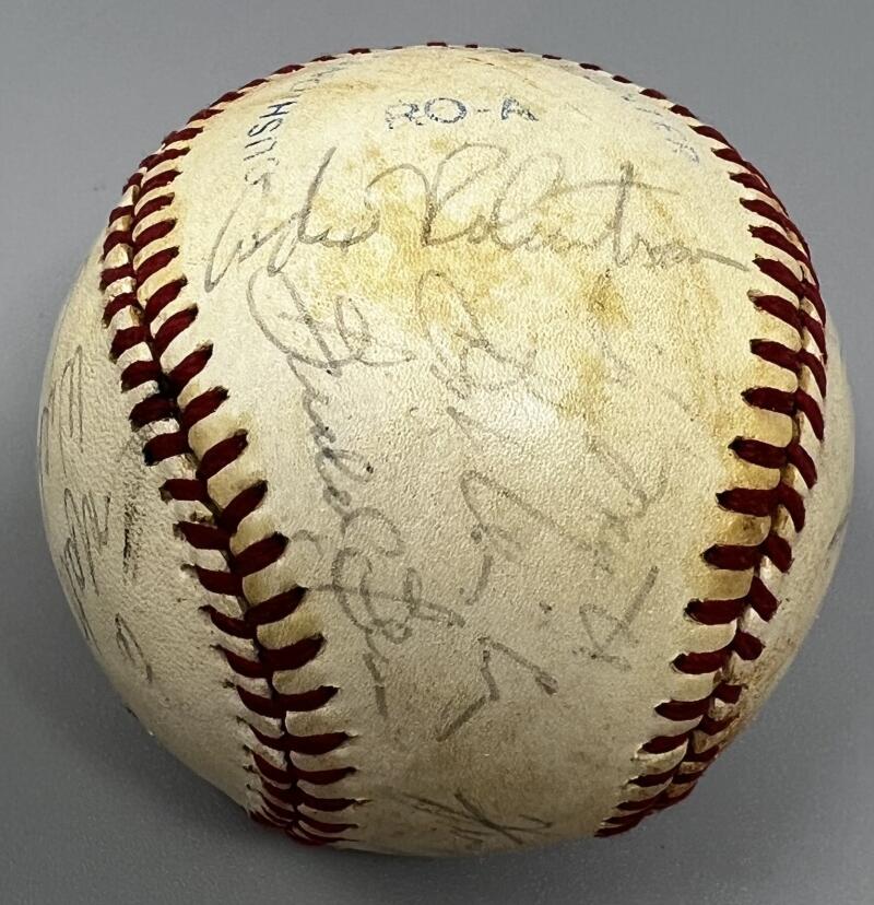 Julio Franco Petralli Jenkins Harrah Autographed Signed Baseball JSA Authentic Image 1