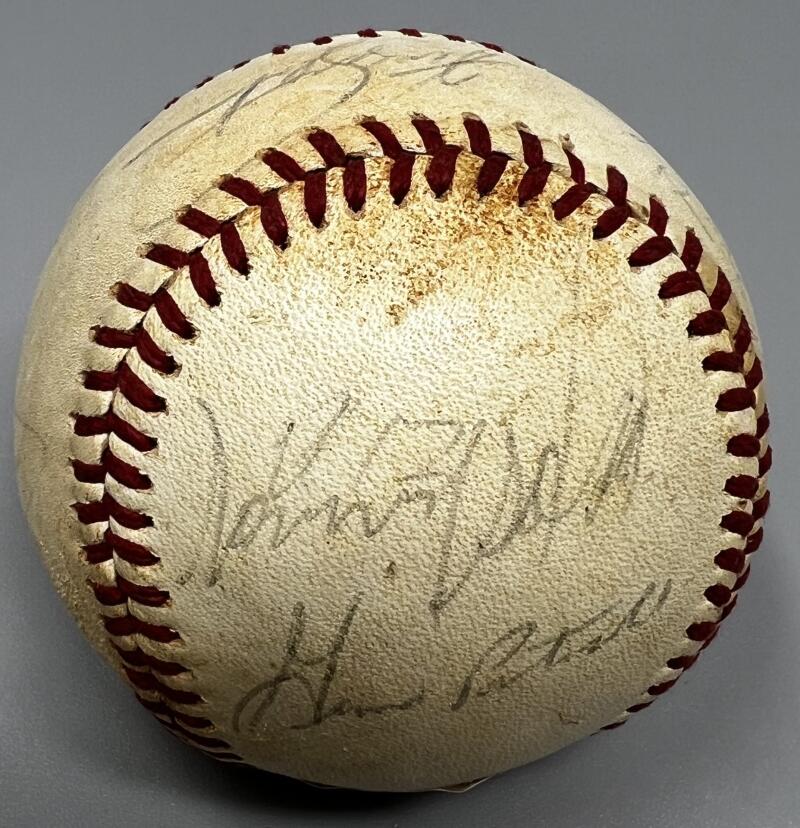Julio Franco Petralli Jenkins Harrah Autographed Signed Baseball JSA Authentic Image 3