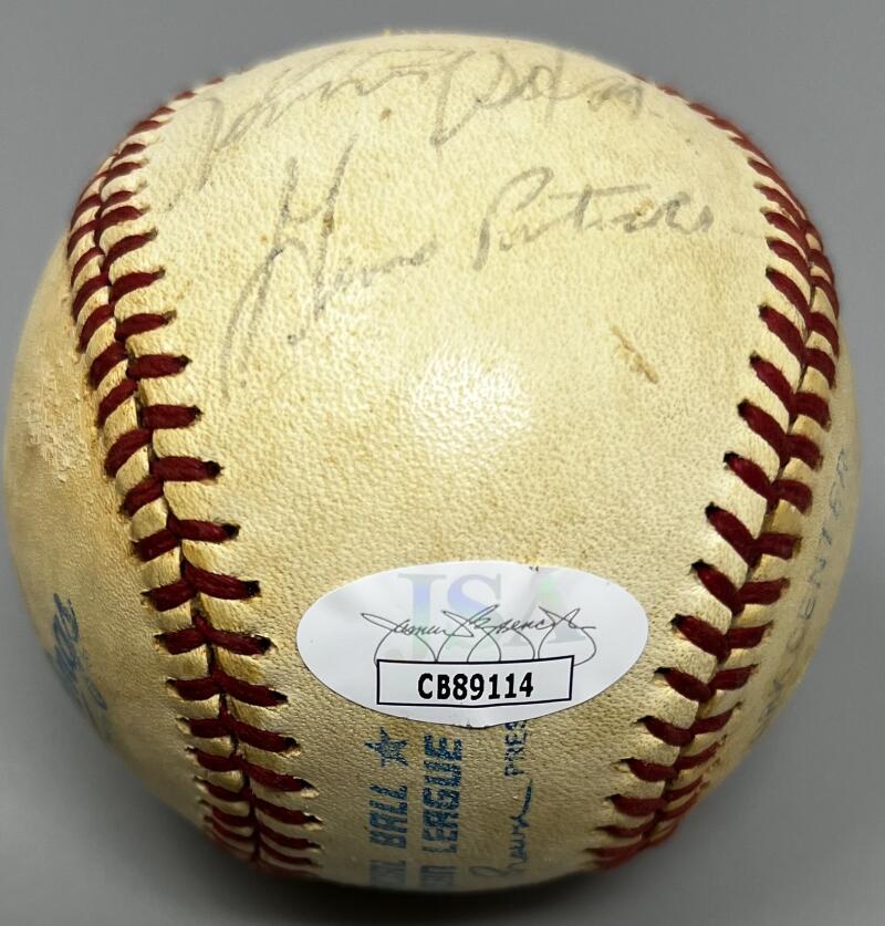 Julio Franco Petralli Jenkins Harrah Autographed Signed Baseball JSA Authentic Image 5