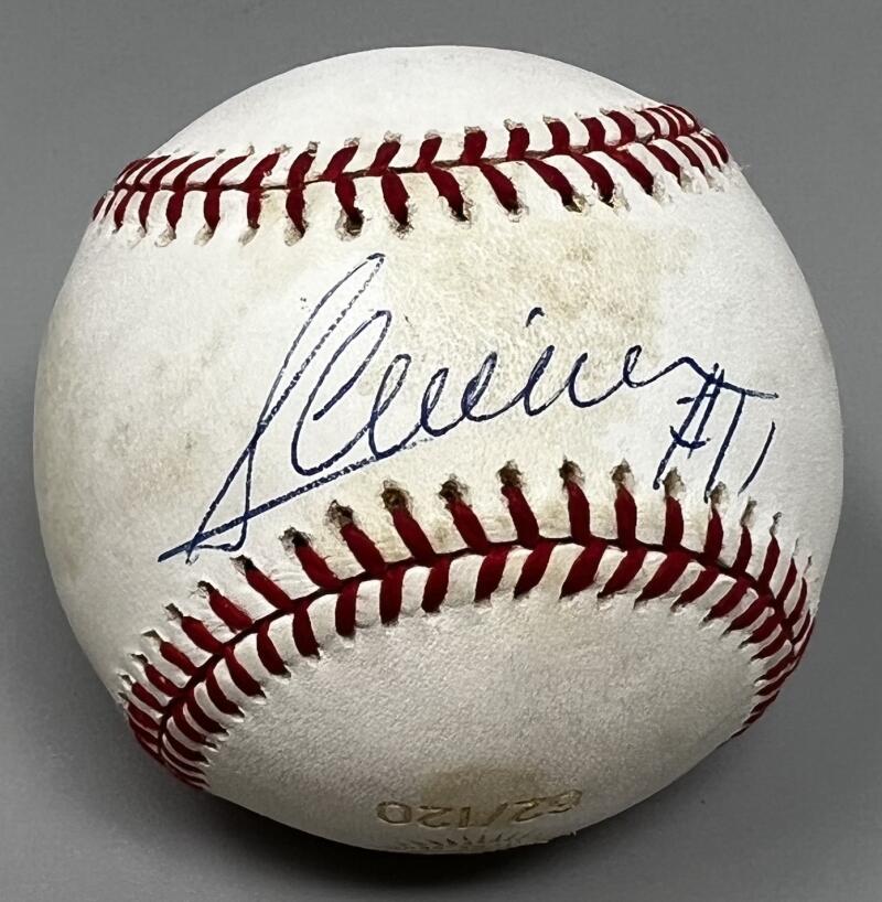 Jose Guillen Autographed Signed Donruss Rawlings Baseball JSA Authentic Image 1