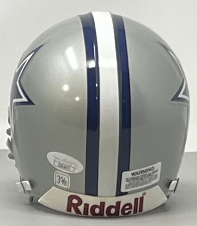 Emmitt Smith Dallas Cowboys Autograph Signed Mini Helmet JSA Authentic Image 4