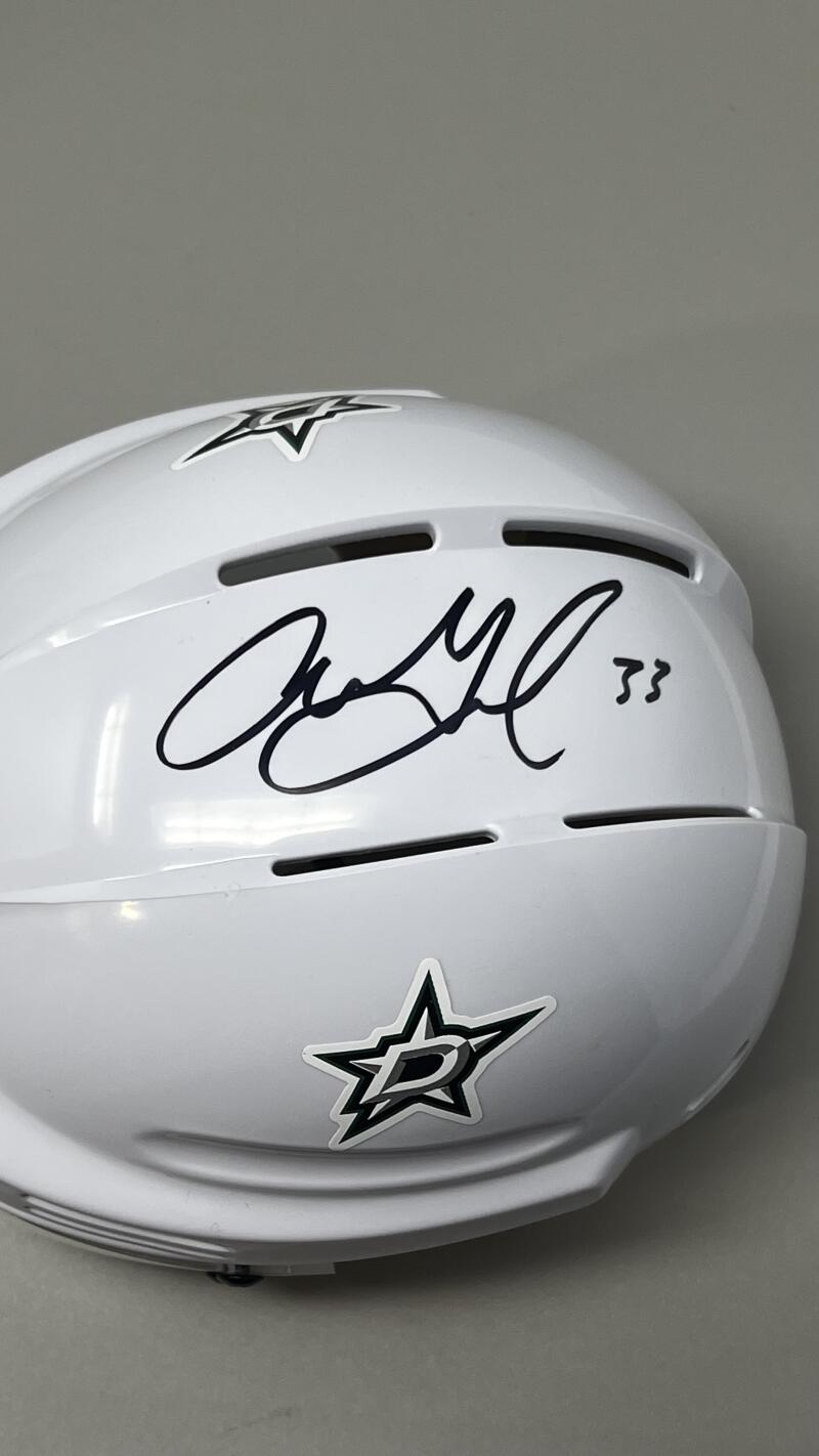 Alex Goligoski Autograph Signed NHL Mini Helmet JSA Authentic Image 3