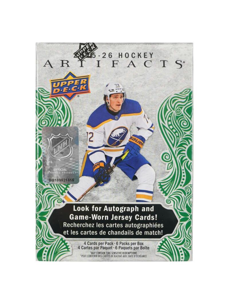 2025-26 Upper Deck Artifacts Hockey 6-Pack Blaster Box Image 1