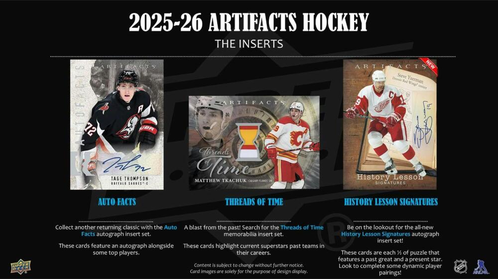 2025-26 Upper Deck Artifacts Hockey 6-Pack Blaster Box Image 4