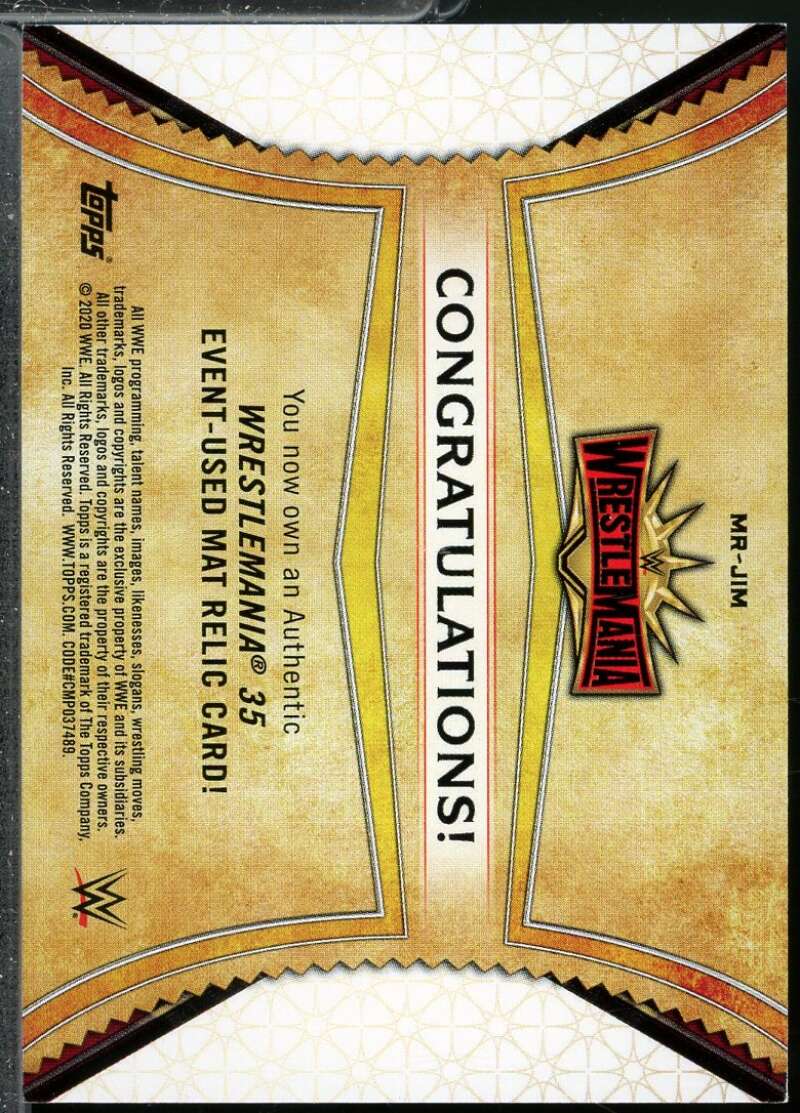 Jimmy Uso Card 2020 Topps WWE Road to WrestleMania Mat Relics Bronze /99 #MRJIM  Image 2