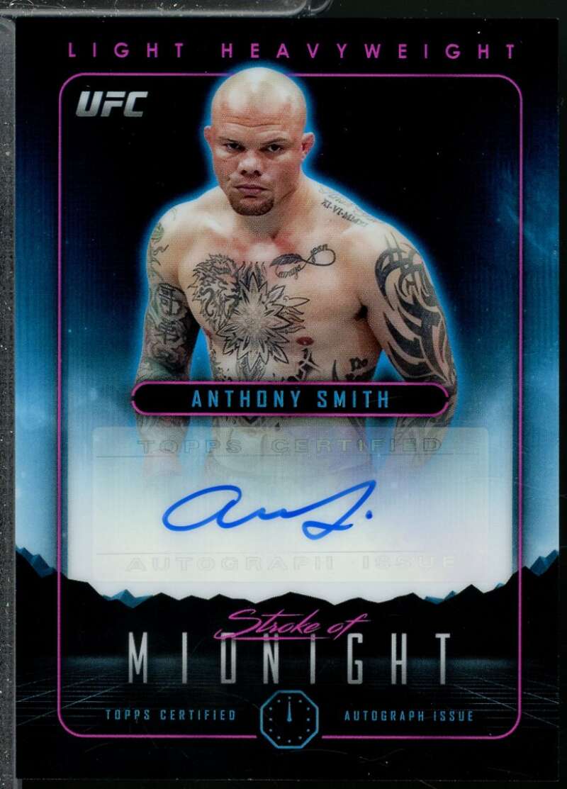 Anthony Smith 2024 Topps Midnight UFC Stroke of Midnight Autographs #SMAASH  Image 1