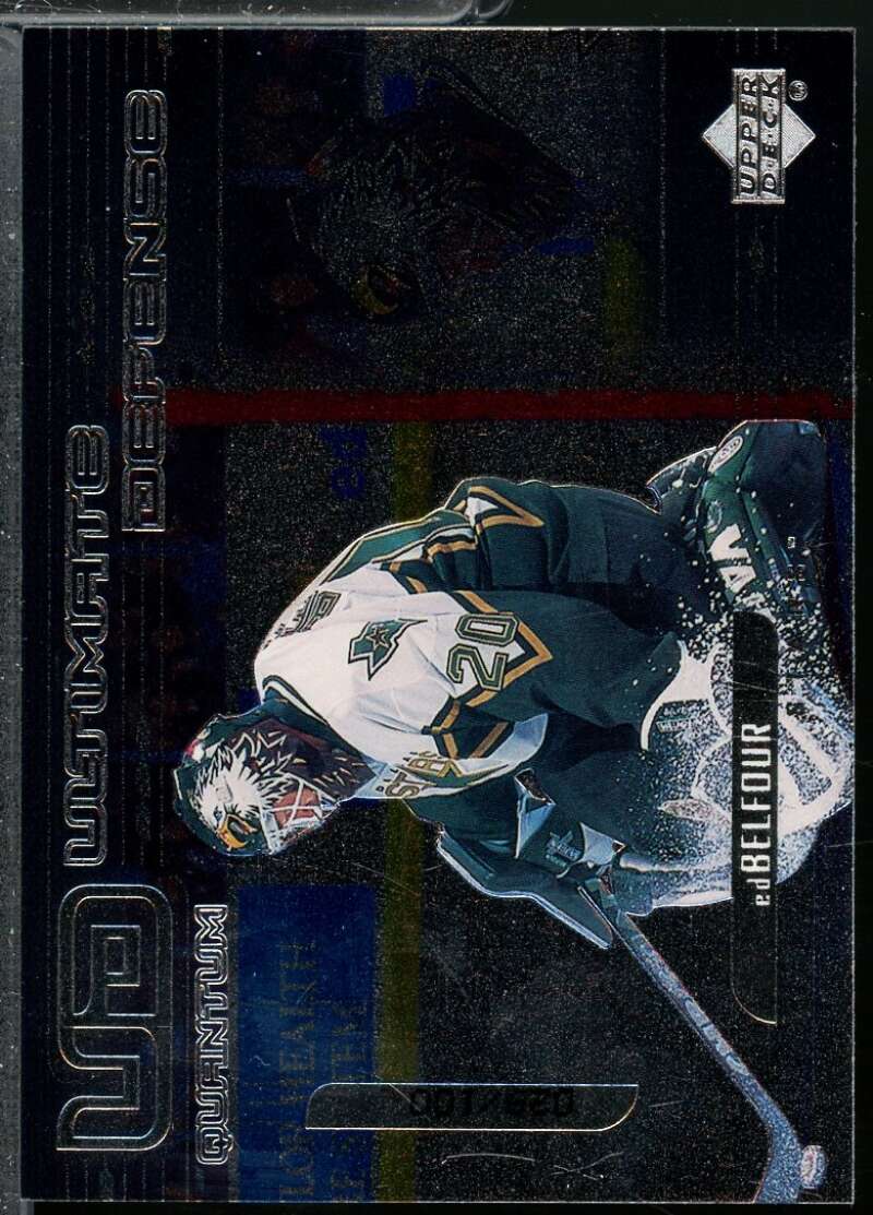 Ed Belfour Card 1999-00 Upper Deck Ultimate Defense Quantum Silver /100 #UD5  Image 1