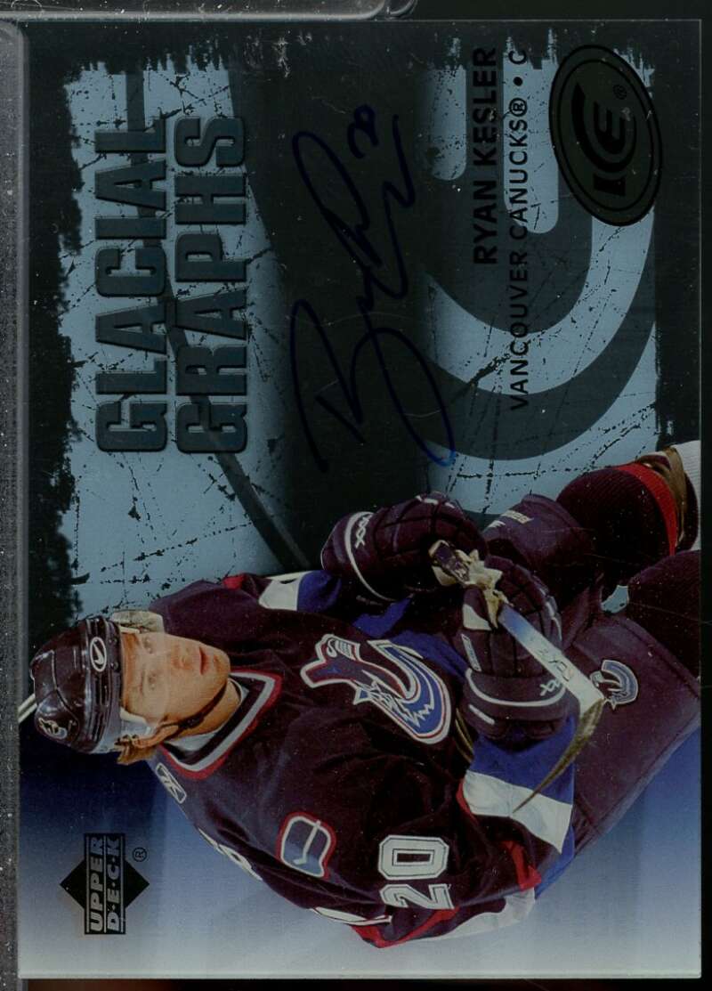 Ryan Kesler Card 2005-06 Upper Deck Ice Glacial Graphs Autograph #GGRK  Image 1