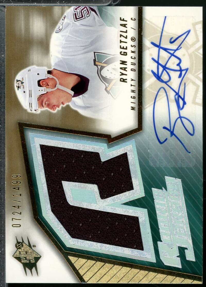 Ryan Getzlaf Rookie Card 2005-06 SPx Jersey Autograph /1499 #170  Image 1