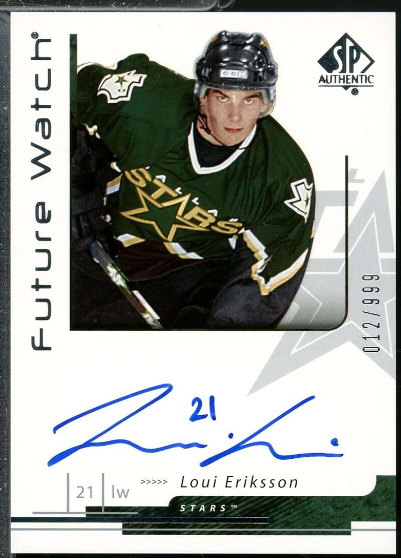 Loui Eriksson Rookie Card 2006-07 SP Authentic Autograph /999 #176  Image 1