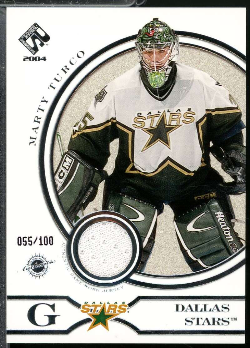 Marty Turco Card 2003-04 Private Stock Reserve Jersey /100 #164  Image 1