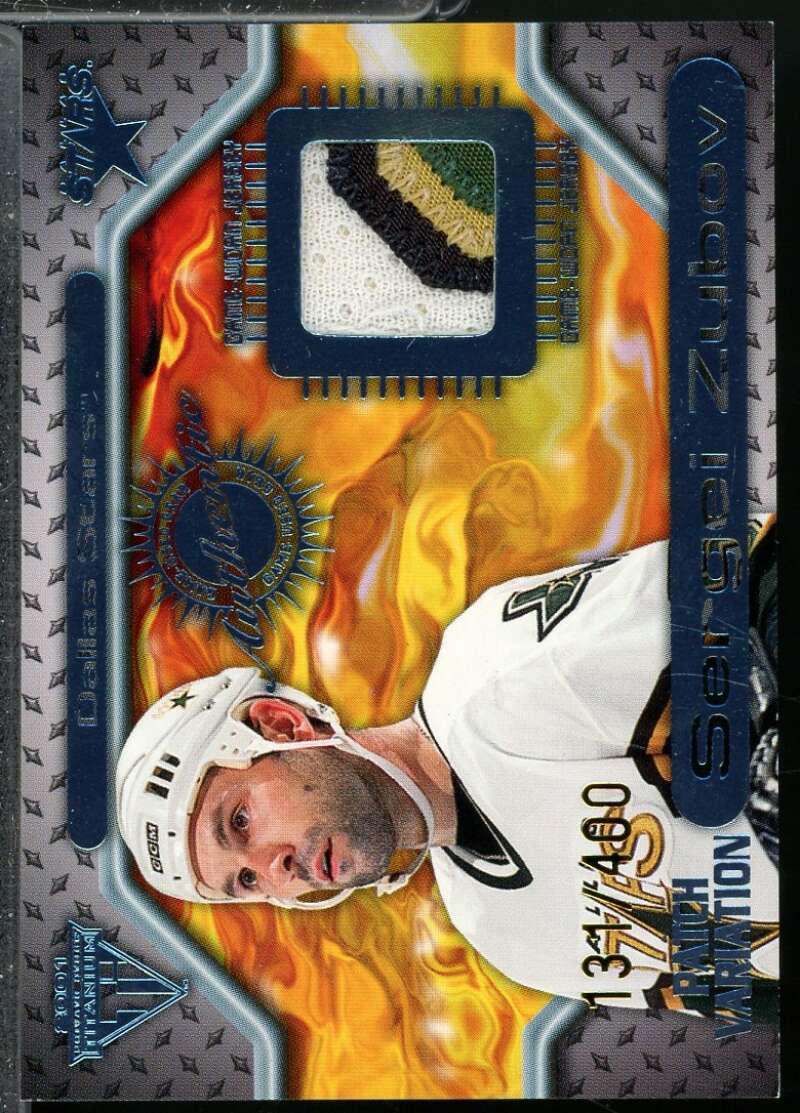 Sergei Zubov Card 2000-01 Titanium Game Gear Jersey Patches /400 #93  Image 1