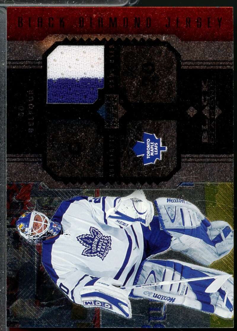 Ed Belfour Card 2005-06 Black Diamond Jerseys Ruby /100 #JEB  Image 1