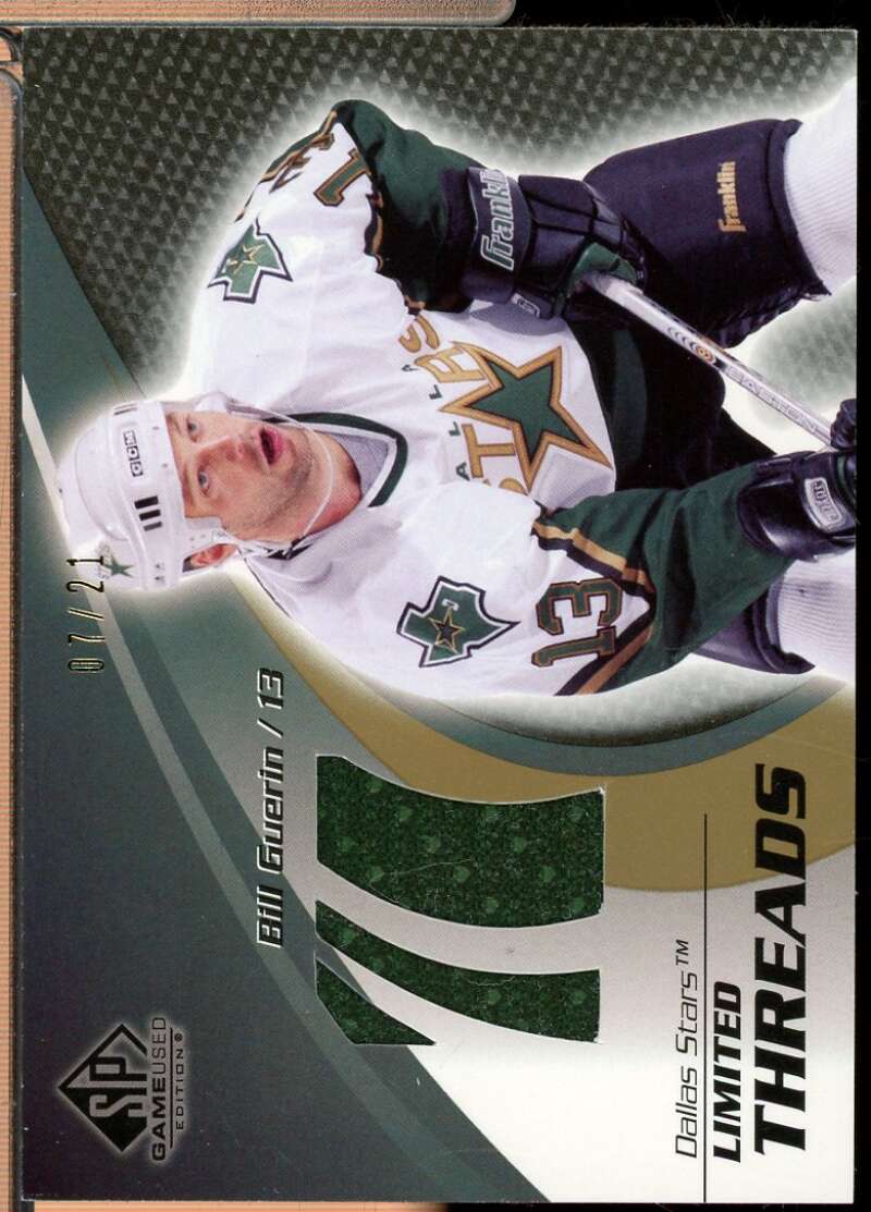 Bill Guerin Card 2003-04 SP Game Used Limited Threads Jersey Gold /21 #LTBG  Image 1