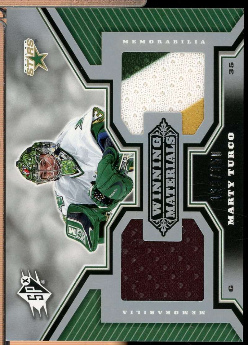 Marty Turco Card 2005-06 SPx Winning Materials Jersey /350 #WMTU  Image 1