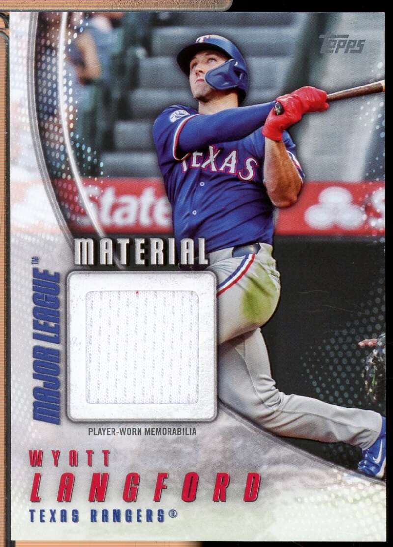 Wyatt Langford Card 2025 Topps Major League Materials Jersey #MLMWL  Image 1