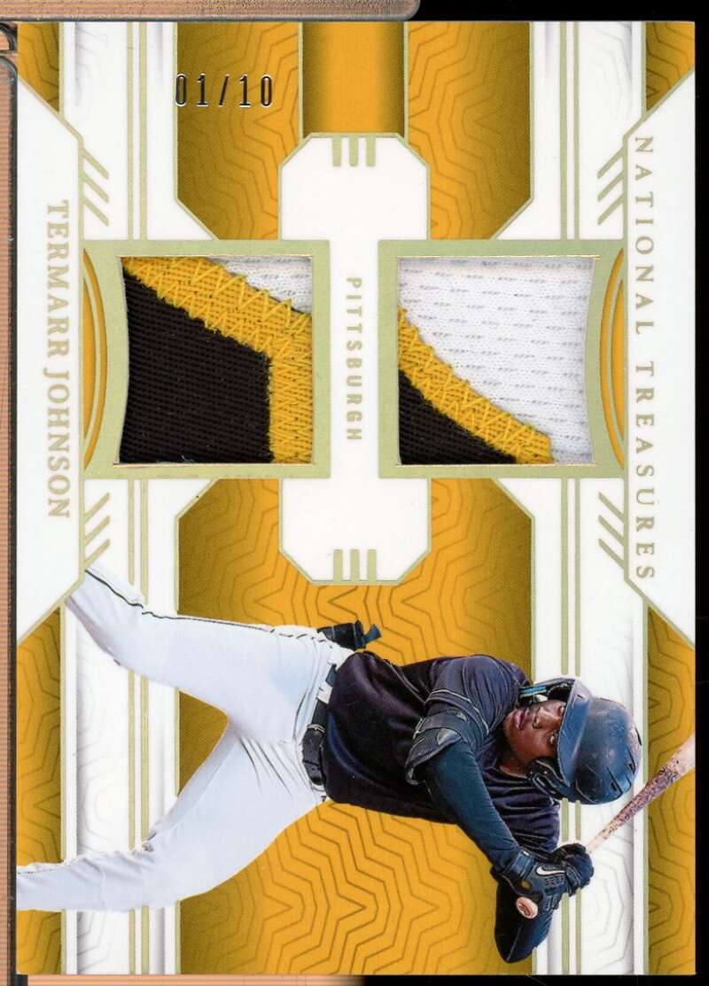 Termarr Johnson 2024 National Treasures Game Gear Dual Jersey Holo Gold /10 #22  Image 1