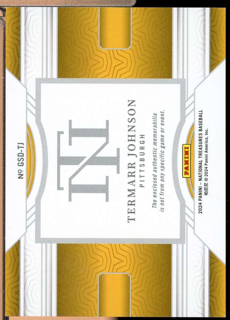 Termarr Johnson 2024 National Treasures Game Gear Dual Jersey Holo Gold /10 #22  Image 2