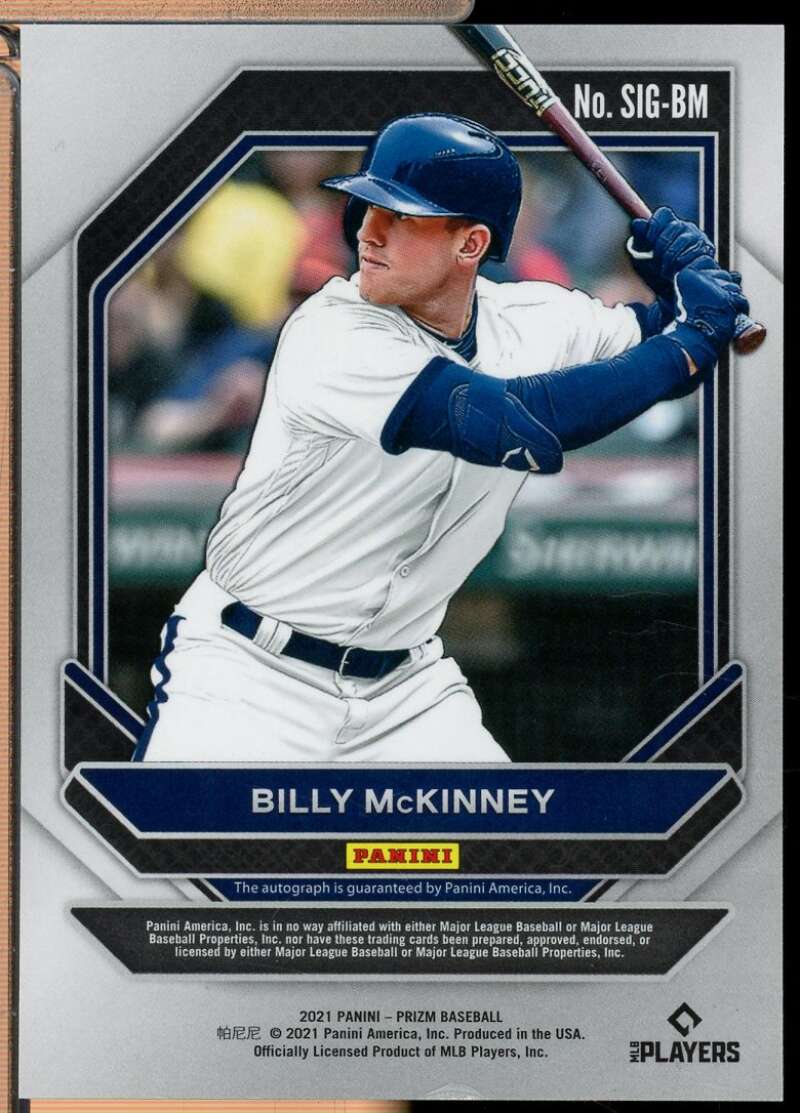 Billy McKinney Card 2021 Panini Prizm Signatures Autograph #1  Image 2