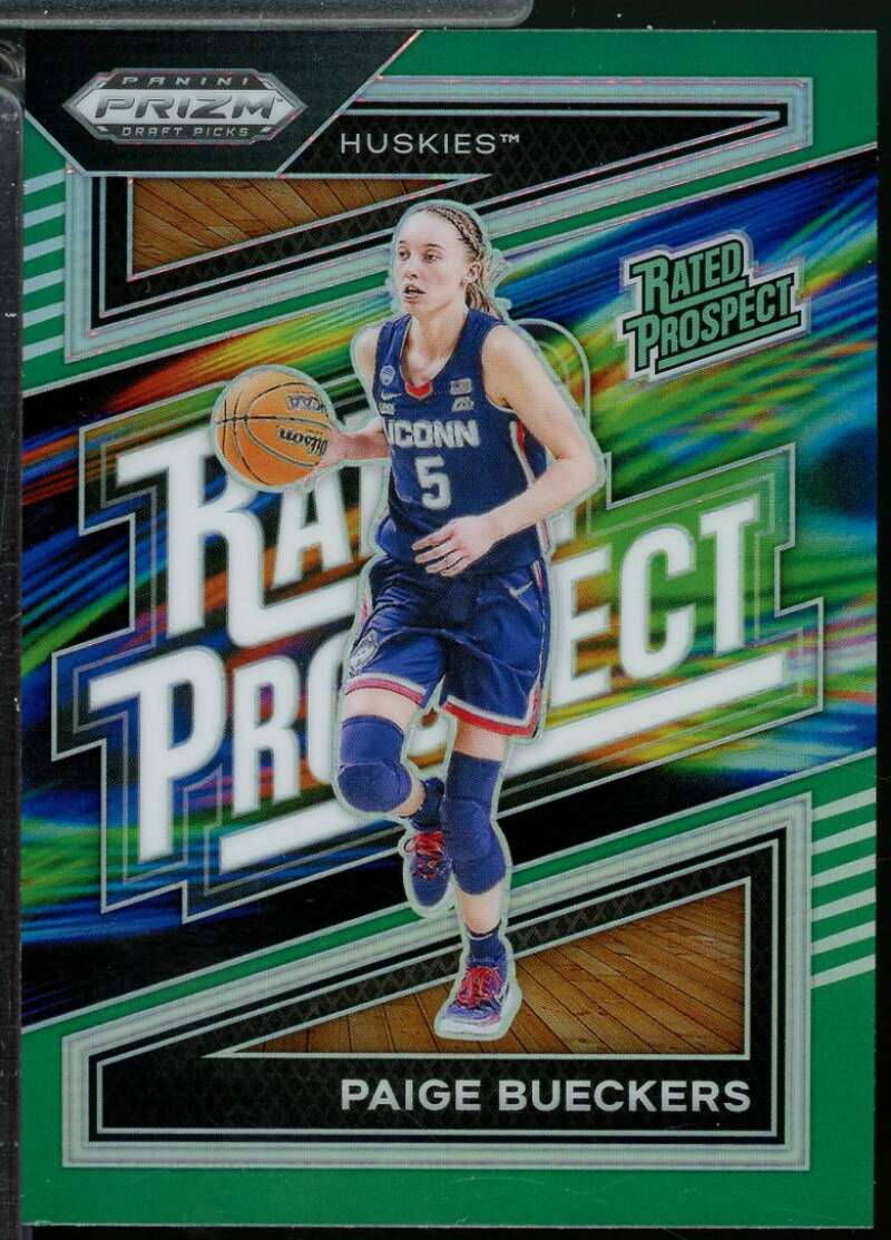 Paige Bueckers Card 2024 Panini Prizm Draft Picks Rated Prospect Green #2  Image 1